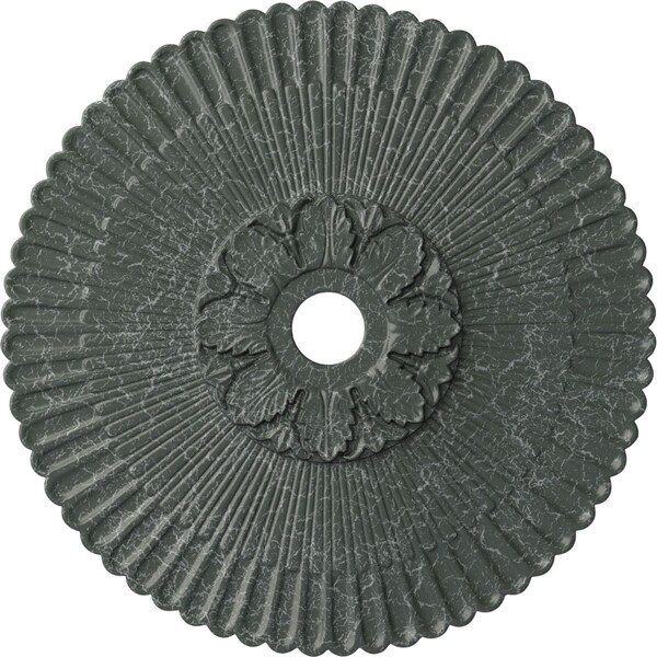 Ekena Millwork Melonie Ceiling Medallion (Fits Canopies up to 6 1/4"), 36 1/4"OD x 1 7/8"P, Athenian Green Crackle CM36MEAGC - main